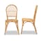Baxton Studio Wina Modern Bohemian Natural Brown Rattan 2Piece Dining Chair Set 211-2PC-12768-ZORO - alternate 9